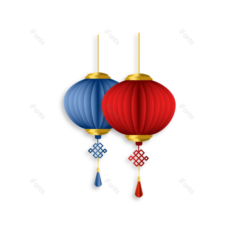 节日图片,中国风元素,立体灯笼PNG,喜庆免抠素材